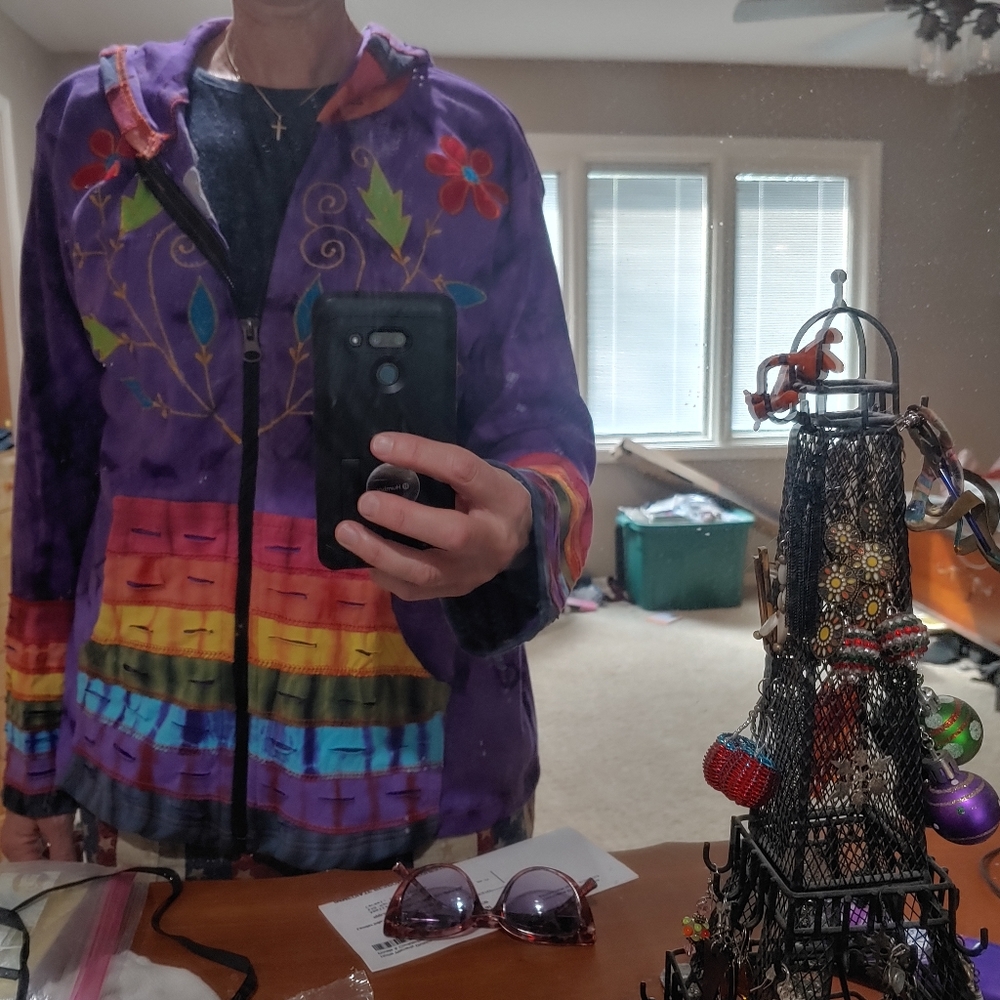 Multicolored hoodie, size XL by international rising.